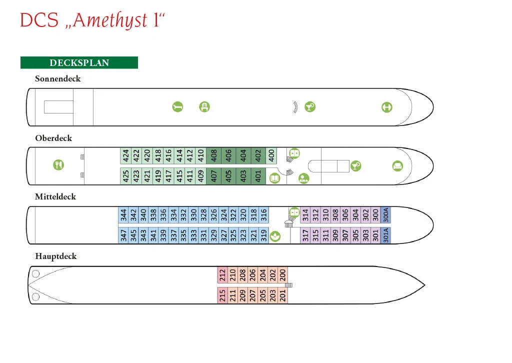 Deckplan MS Amethyst 1